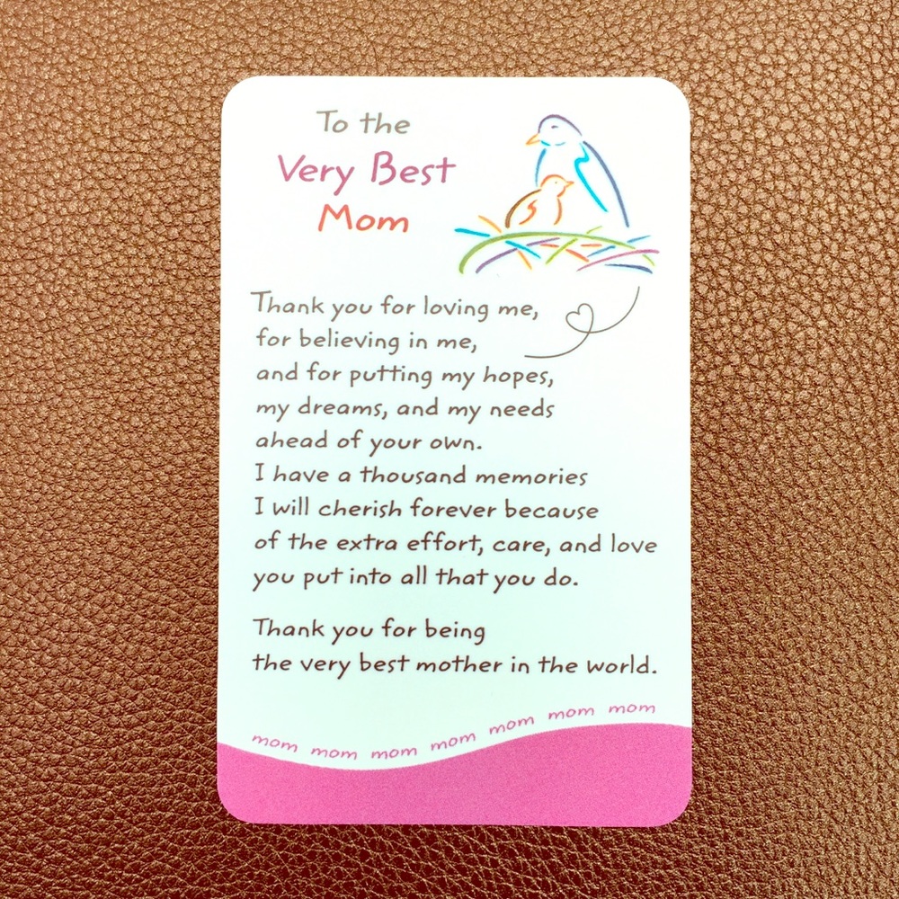 💜 FREE 🧡 To the Very Best Mom Wallet Card | NEW